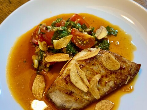 かじきのソテー〜薬味しょうゆだれ【朝鮮・主菜】